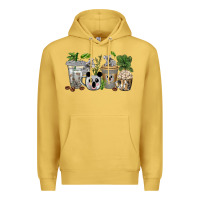 Antique Gold koala coffee cups Premium Hoodie - texasbilliewilder