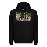 Black koala coffee cups Premium Hoodie - texasbilliewilder