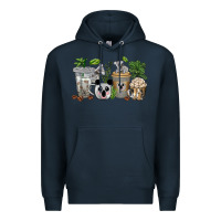 Navy koala coffee cups Premium Hoodie - texasbilliewilder