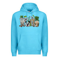 Ocean Blue koala coffee cups Premium Hoodie - texasbilliewilder