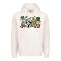 Pale Pink koala coffee cups Premium Hoodie - texasbilliewilder