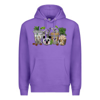 Purple koala coffee cups Premium Hoodie - texasbilliewilder