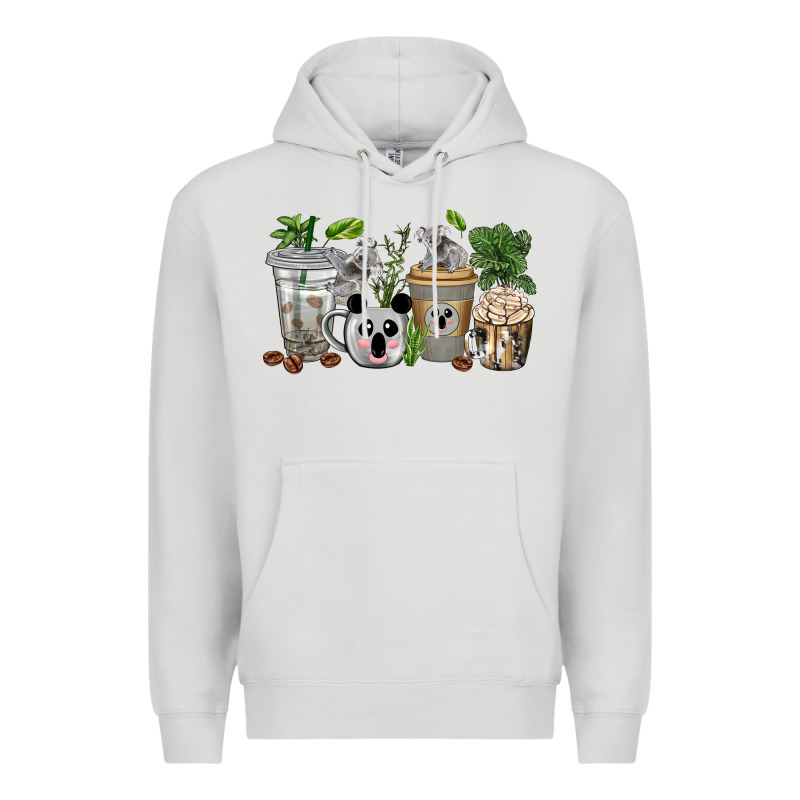 Koala Coffee Cups Premium Hoodie by texasbilliewilder | Teevron