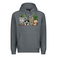 Rock koala coffee cups Premium Hoodie - texasbilliewilder