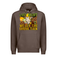 Coffee last night we let the liquor talk western Premium Hoodie - texasbilliewilder