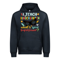 Navy i teach kindergarten whats your superpower Urban Hoodie - MaliasSmallBusiness