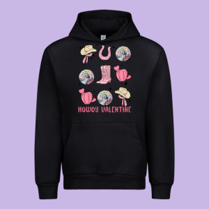 Howdy Valentine Urban Hoodie Designed By Maliassmallbusiness