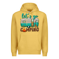 Antique Gold lets go camping Premium Hoodie - texasbilliewilder