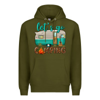 Army Green lets go camping Premium Hoodie - texasbilliewilder