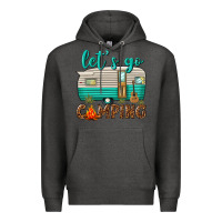 Charcoal Heather lets go camping Premium Hoodie - texasbilliewilder