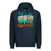 Navy lets go camping Premium Hoodie - texasbilliewilder