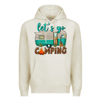 Oatmeal Heather lets go camping Premium Hoodie - texasbilliewilder