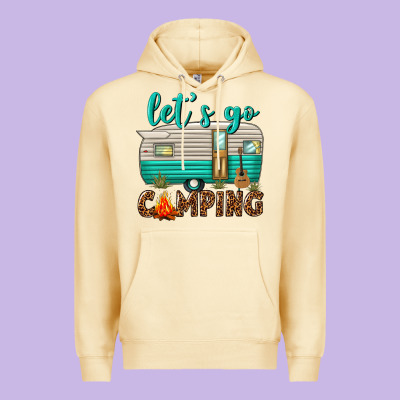 Premium Hoodie lets go camping
