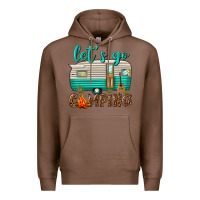 Chestnut lets go camping Premium Hoodie - texasbilliewilder