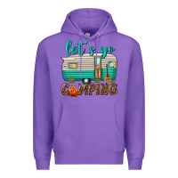Purple lets go camping Premium Hoodie - texasbilliewilder