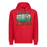 Red lets go camping Premium Hoodie - texasbilliewilder