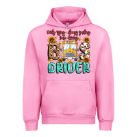Fuchsia Pink early rising always smiling safe driving bus drive Urban Hoodie - MaliasSmallBusiness