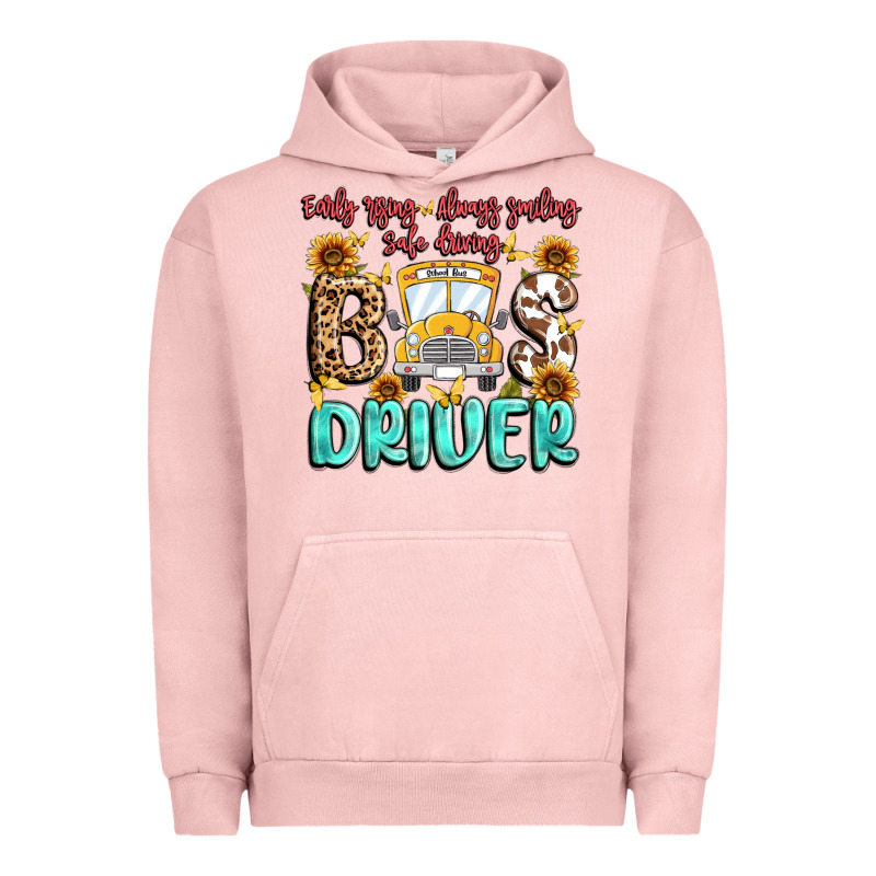 Early Rising Always Smiling Safe Driving Bus Drive Urban Hoodie by MaliasSmallBusiness | Teevron