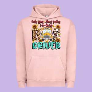 Early Rising Always Smiling Safe Driving Bus Drive Urban Hoodie Designed By Maliassmallbusiness