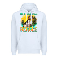 White life is better with a beagle Premium Hoodie - texasbilliewilder