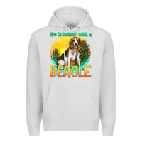 Dove Grey life is better with a beagle Premium Hoodie - texasbilliewilder