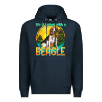 Navy life is better with a beagle Premium Hoodie - texasbilliewilder