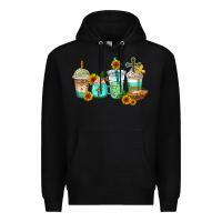 Black jesus coffee cups Premium Hoodie - AdoDesignShop