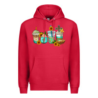 Cardinal jesus coffee cups Premium Hoodie - AdoDesignShop