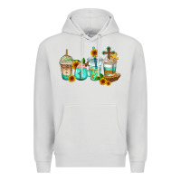 Dove Grey jesus coffee cups Premium Hoodie - AdoDesignShop