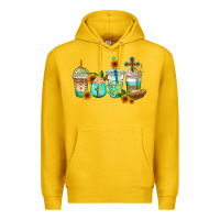Lemon jesus coffee cups Premium Hoodie - AdoDesignShop