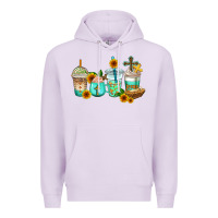 Lilac jesus coffee cups Premium Hoodie - AdoDesignShop