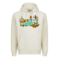 Oatmeal Heather jesus coffee cups Premium Hoodie - AdoDesignShop