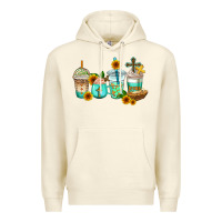 Sandshell jesus coffee cups Premium Hoodie - AdoDesignShop