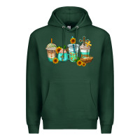 Sports Green jesus coffee cups Premium Hoodie - AdoDesignShop
