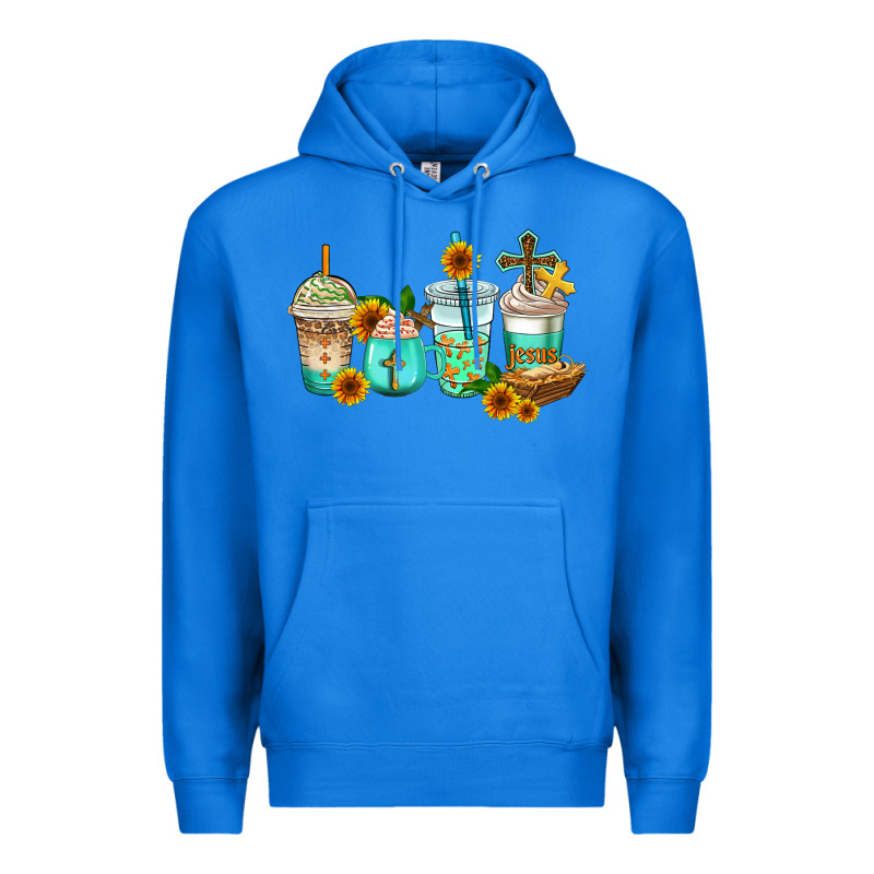Jesus Coffee Cups Premium Hoodie by AdoDesignShop | Teevron