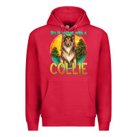 Cardinal life is better with a collie Premium Hoodie - texasbilliewilder