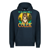 Navy life is better with a collie Premium Hoodie - texasbilliewilder