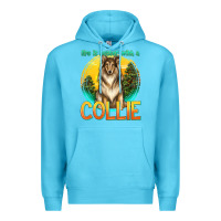 Ocean Blue life is better with a collie Premium Hoodie - texasbilliewilder