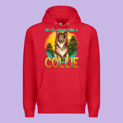 Premium Hoodie life is better with a collie