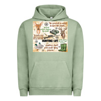 Pigment Oil Green hunting life Urban Hoodie - MaliasSmallBusiness