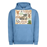 Pigment Pebble Blue hunting life Urban Hoodie - MaliasSmallBusiness