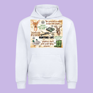 Hunting Life Urban Hoodie Designed By Maliassmallbusiness