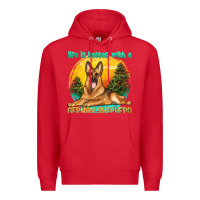 Red life is better with a german shepherd Premium Hoodie - texasbilliewilder