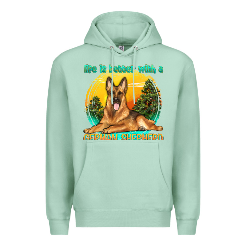 Life Is Better With A German Shepherd Premium Hoodie by texasbilliewilder | Teevron