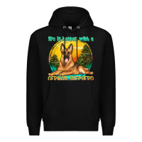 Black life is better with a german shepherd Premium Hoodie - texasbilliewilder
