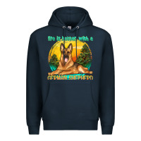 Navy life is better with a german shepherd Premium Hoodie - texasbilliewilder