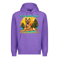 Purple life is better with a german shepherd Premium Hoodie - texasbilliewilder