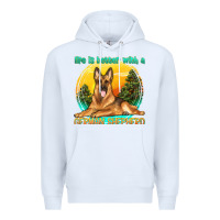 White life is better with a german shepherd Premium Hoodie - texasbilliewilder