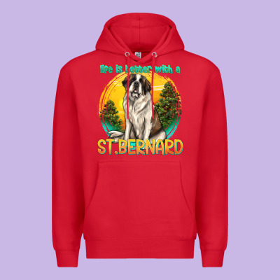 Premium Hoodie life is better with a st.bernard