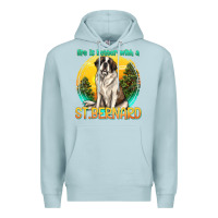 Blue Mist life is better with a st.bernard Premium Hoodie - texasbilliewilder